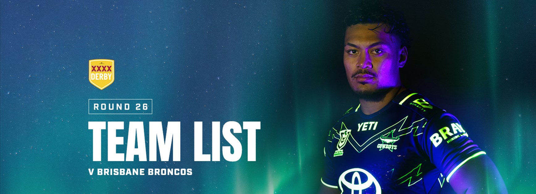 Cowboys NRL team list: Round 26 v Broncos