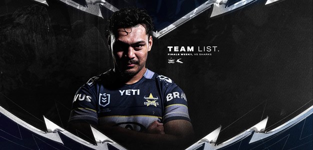 Cowboys NRL team list: Elimination Final v Sharks