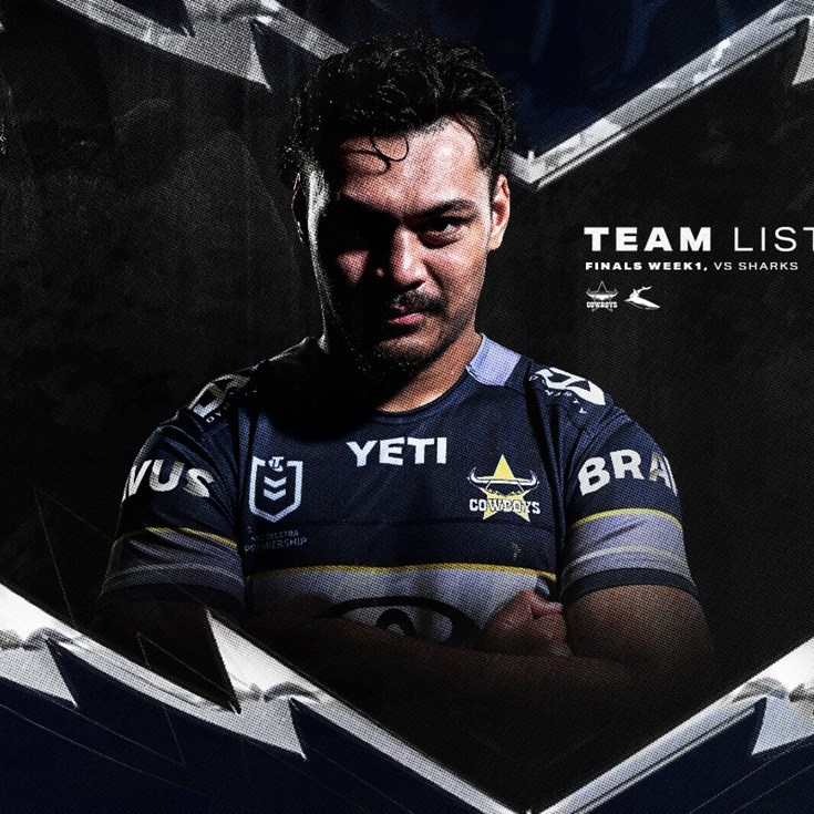 Cowboys NRL team list: Elimination Final v Sharks