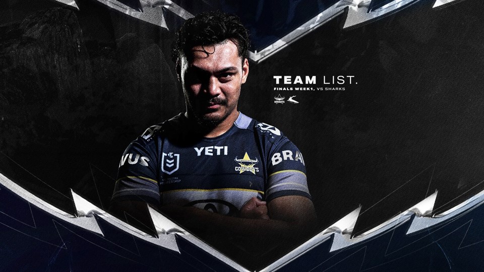 Cowboys NRL team list: Elimination Final v Sharks