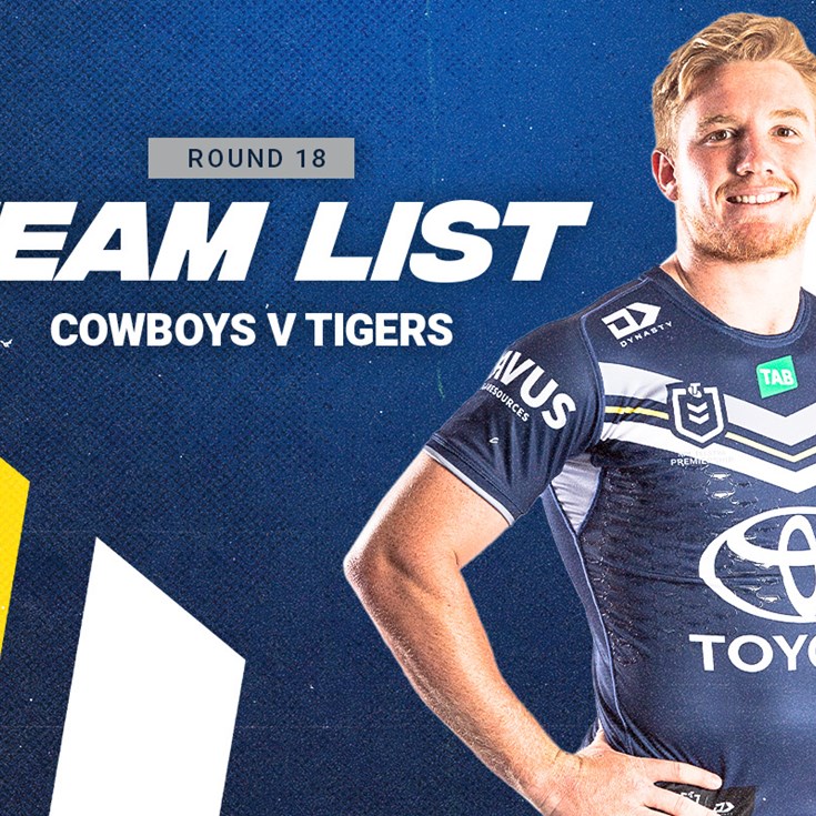 Cowboys team list: Round 18 v Tigers