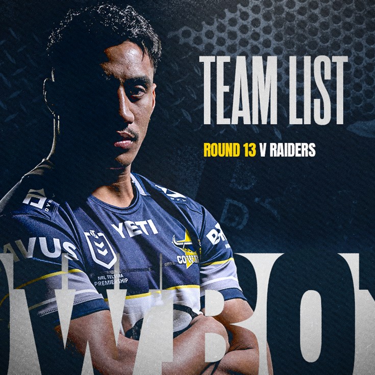 Cowboys NRL team list: Round 13 v Raiders