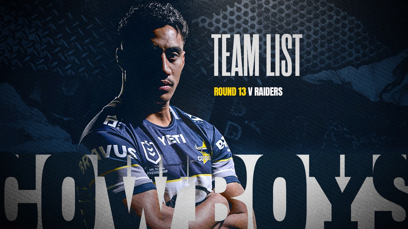 Cowboys NRL team list: Round 13 v Raiders