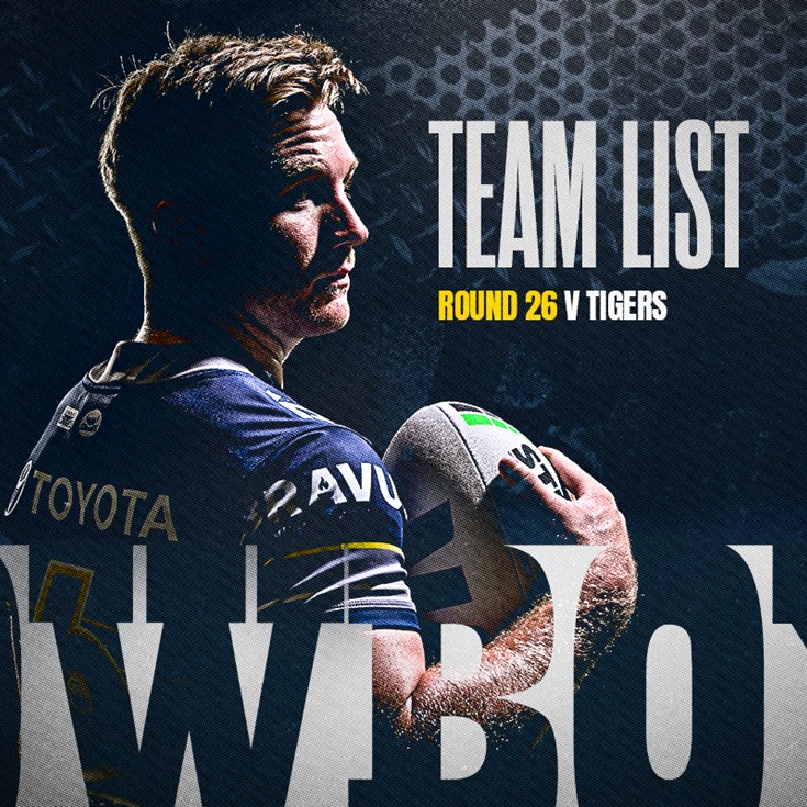 Cowboys NRL team list: Round 26 v Tigers