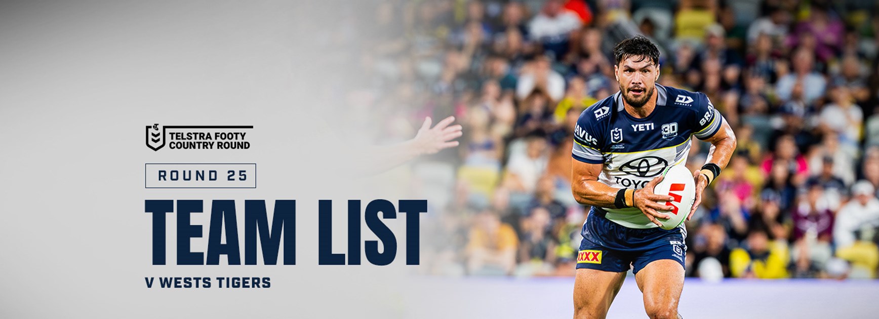 Cowboys NRL team list: Round 25 v Tigers