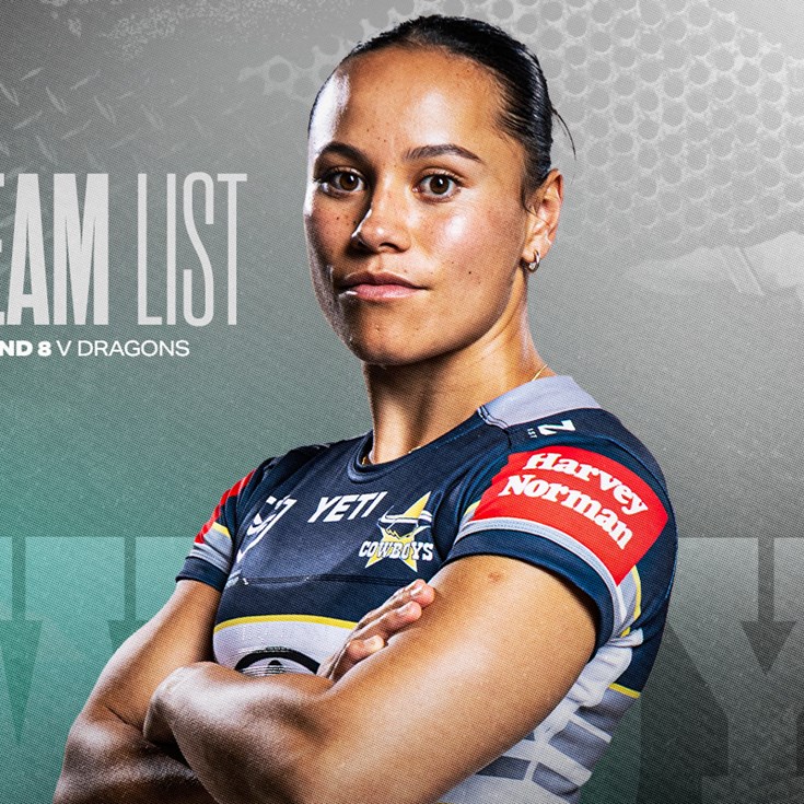 Cowboys NRLW team list: Round 8 v Dragons