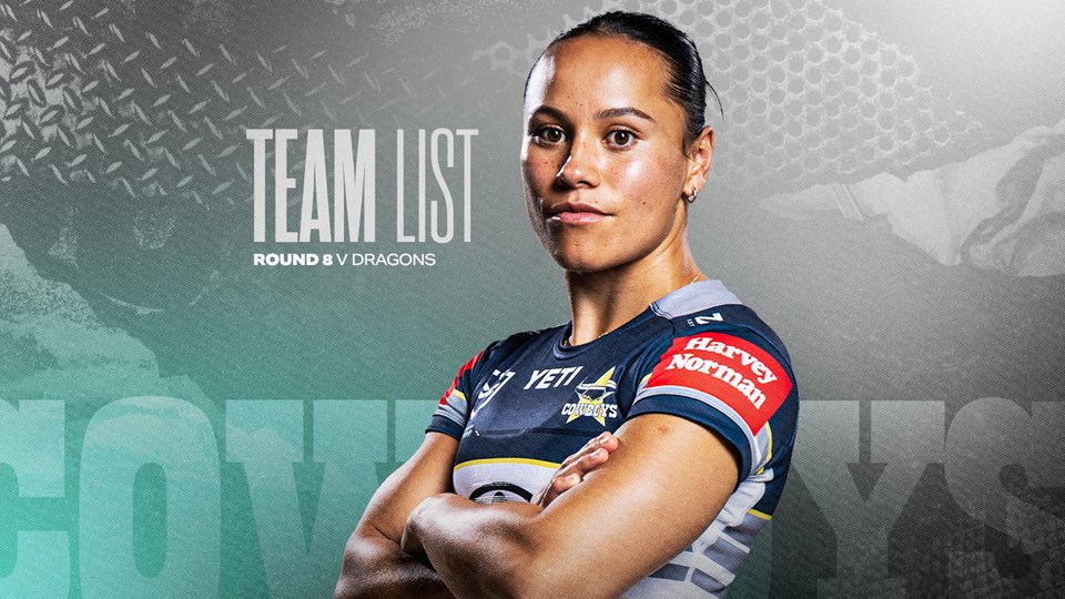Cowboys NRLW team list: Round 8 v Dragons
