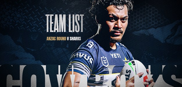 Cowboys NRL team list: Round 8 v Sharks