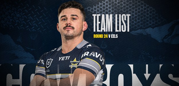 Cowboys NRL team list: Round 24 v Eels