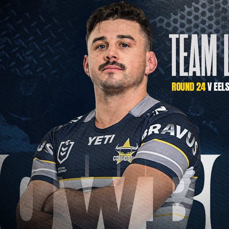 Cowboys NRL team list: Round 24 v Eels