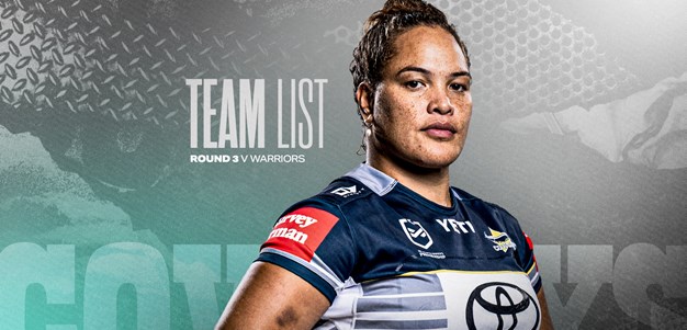 Cowboys NRLW team list: Round 3 v Warriors