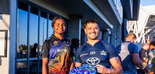 NRL Cowboys House Students Present Their 2026 Indigenous Round Boots