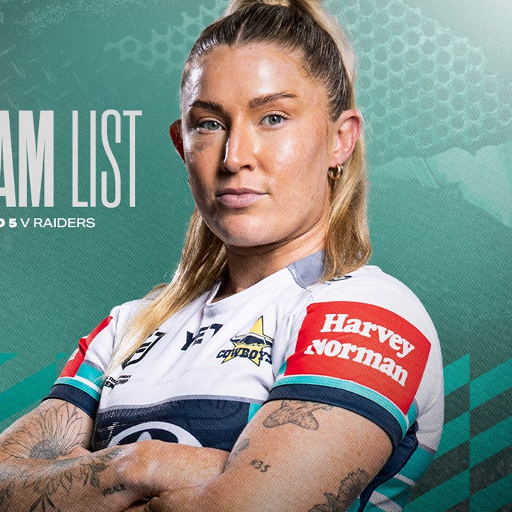 Cowboys NRLW team list: Round 5 v Raiders