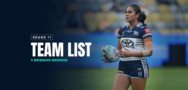 Cowboys NRLW team list: Round 11 v Broncos