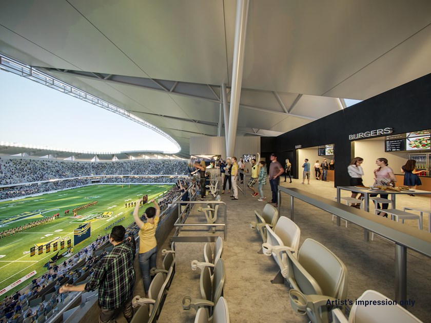 SKY DECK: Some of the best views on offer from the top tier of the Western grandstand with bar.