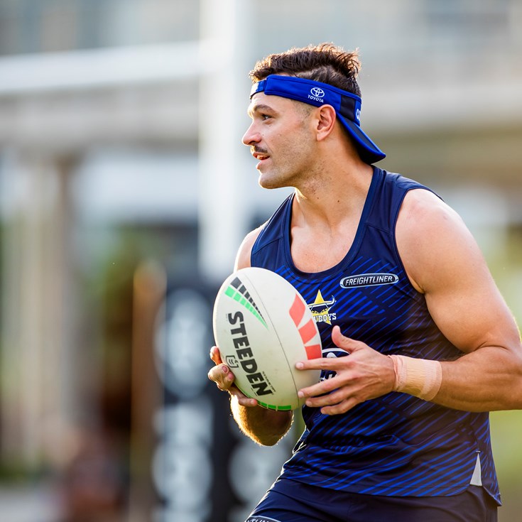 Gallery: Burns' first training session as a Cowboy