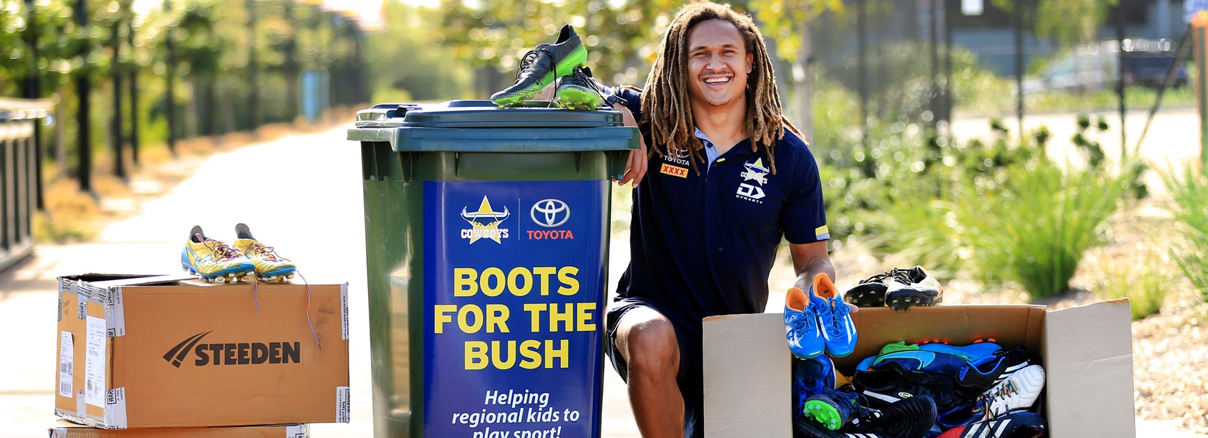 Bush benefits from footy boot donation