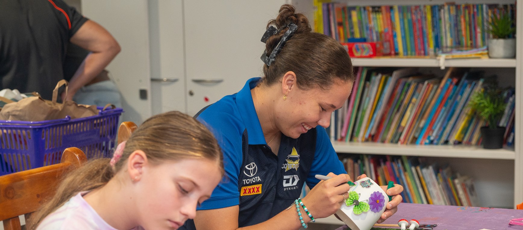 NRLW players get artsy at Ronald McDonald House
