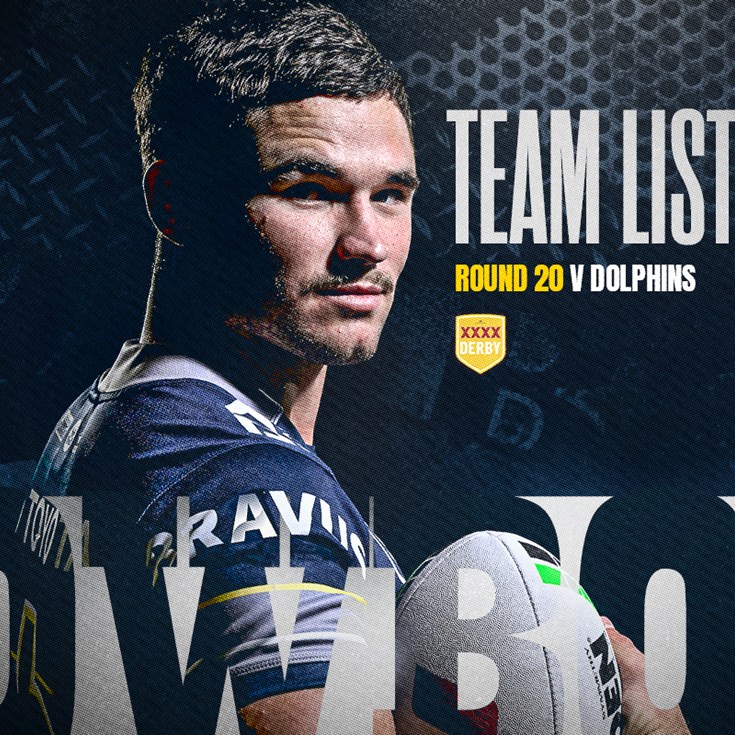 Cowboys NRL team list: Round 20 v Dolphins