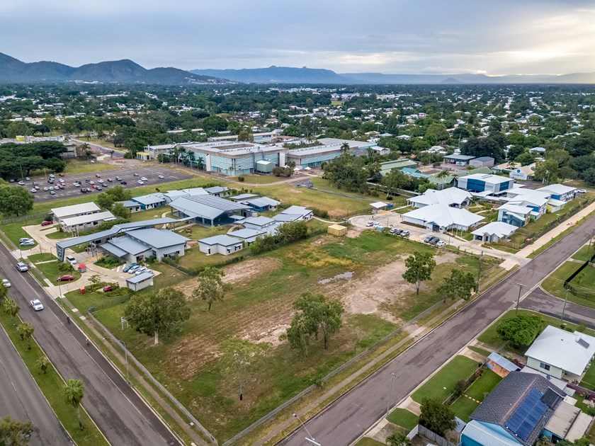 NRL Cowboys House Boys Campus (left), Girls Campus (right), and vacant block (centre) 