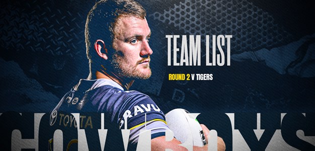 Cowboys NRL team list: Round 2 v Tigers