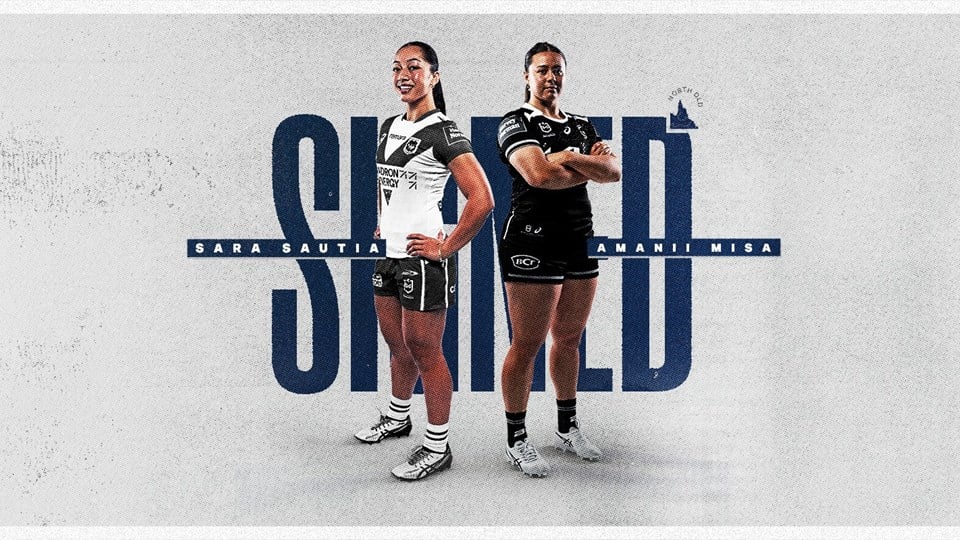 Sautia and Misa sign with the Cowboys