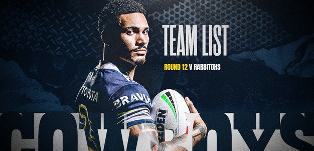 Cowboys NRL team list: Round 12 v Rabbitohs