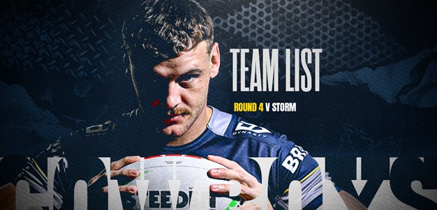 Cowboys NRL team list: Round 4 v Storm
