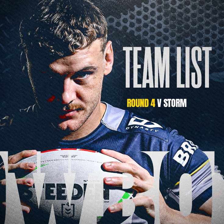 Cowboys NRL team list: Round 4 v Storm