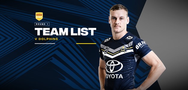 Cowboys team list: Round 1 v Dolphins