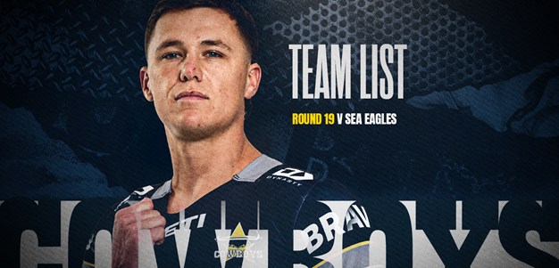 Cowboys NRL team list: Round 19 v Sea Eagles