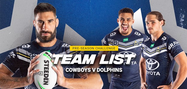 Cowboys trial team list v Dolphins