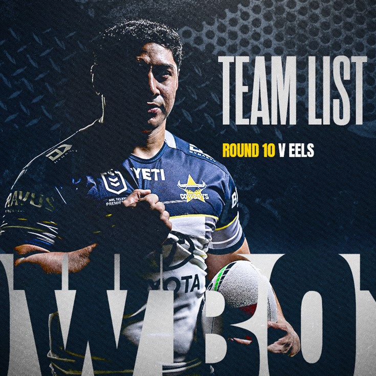 Cowboys NRL team list: Round 10 v Eels