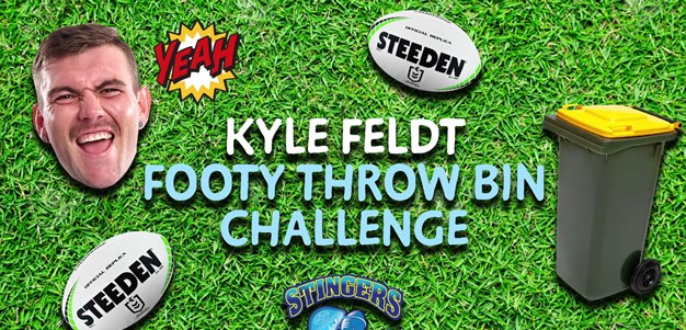 Kyle Feldt Footy Throw Bin Challenge