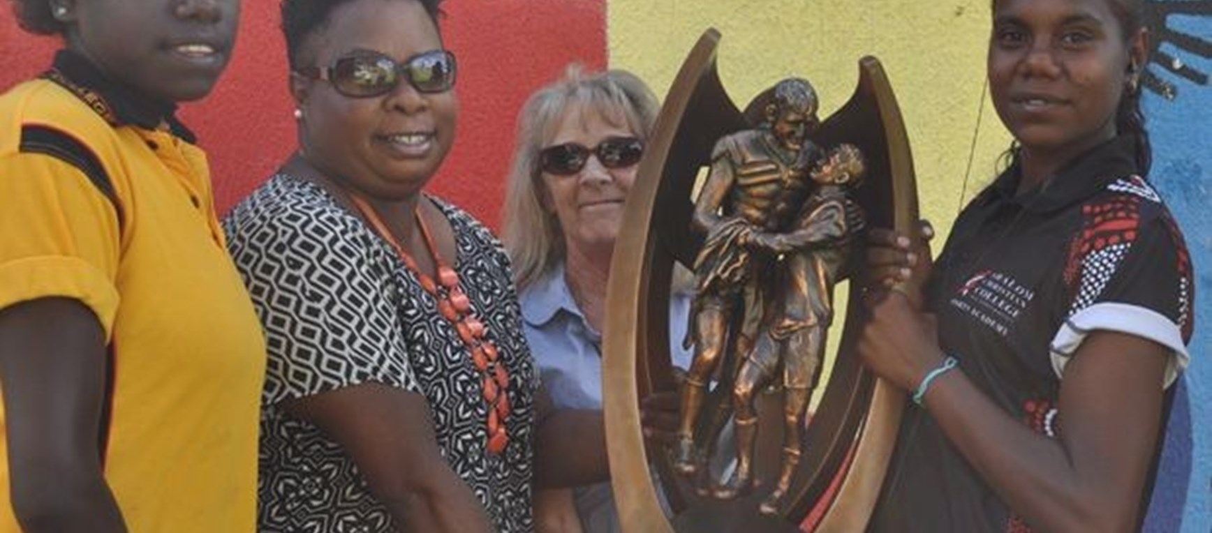 Trophy visits Shalom Christian College