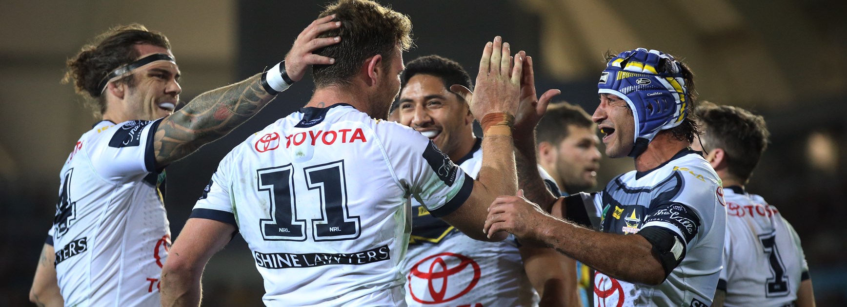 Thurston farewells NRL in style as Cowboys storm home